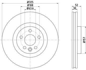 HELLA PAGID 8dd355123111 -  Тормозной диск